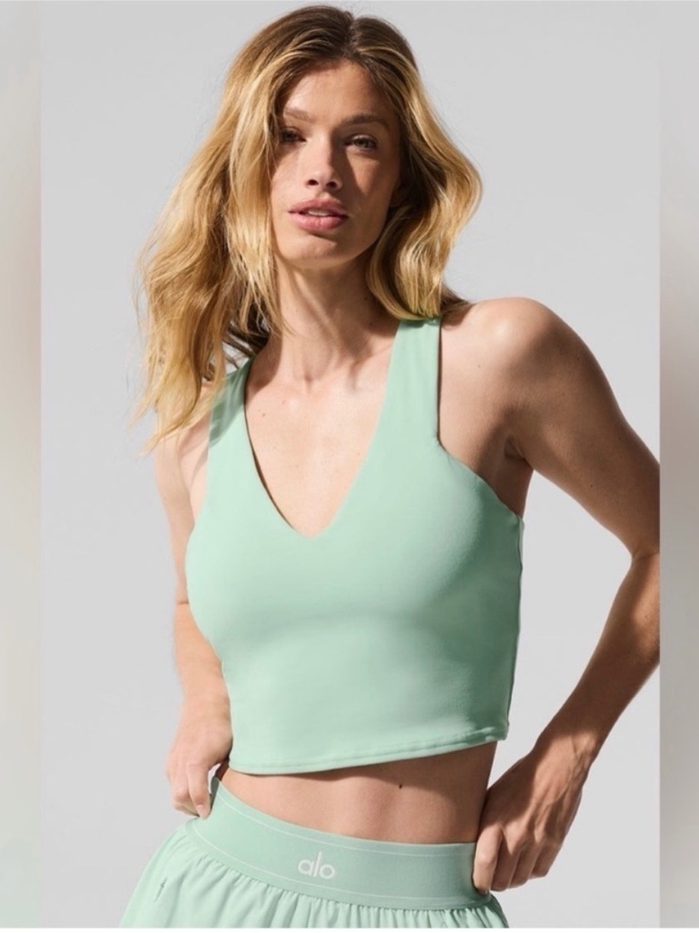 ALO Yoga Spearmint Airbrush Real Bra Tank